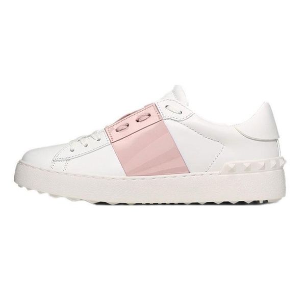 

2020 luxury designer platform white black red men women leather casual shoes open low mens trainers sneakers sports t01