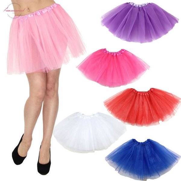 

women girl lovely fluffy novelty colorful skirt women tulle tutu dance ballet mini ball gown skirt, Black