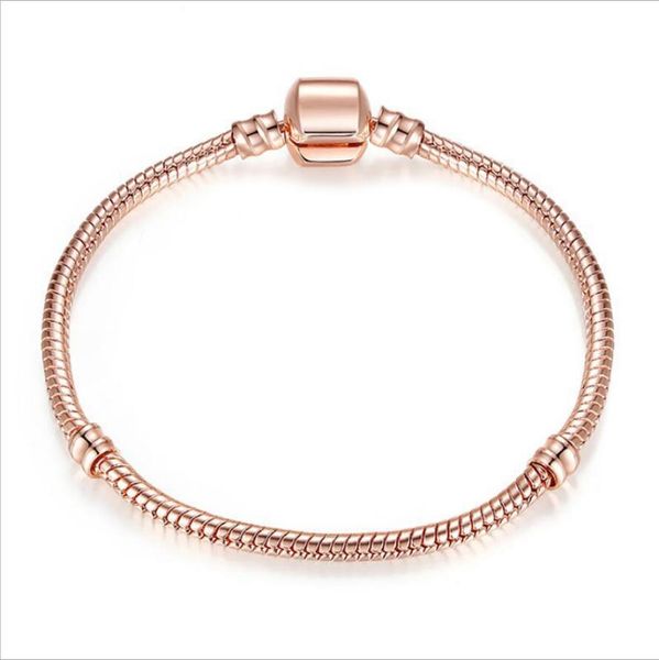 Sale Roségoldene Schlangenkettenarmbänder, farbbeständig, passend im europäischen Stil, Perlen im Großhandel, direkt ab Werk in China