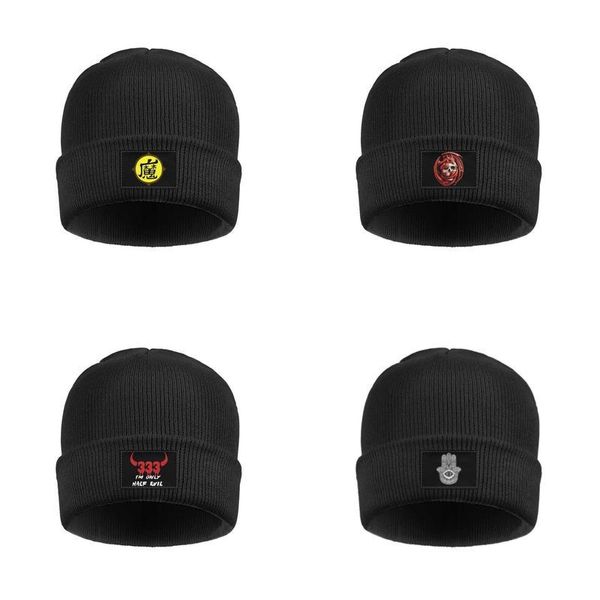 

fashion hamsa symbols of islam evil eye religious fine knit watch beanie hat classic hats red i' only half evil bull the dragon hug on, Blue;gray