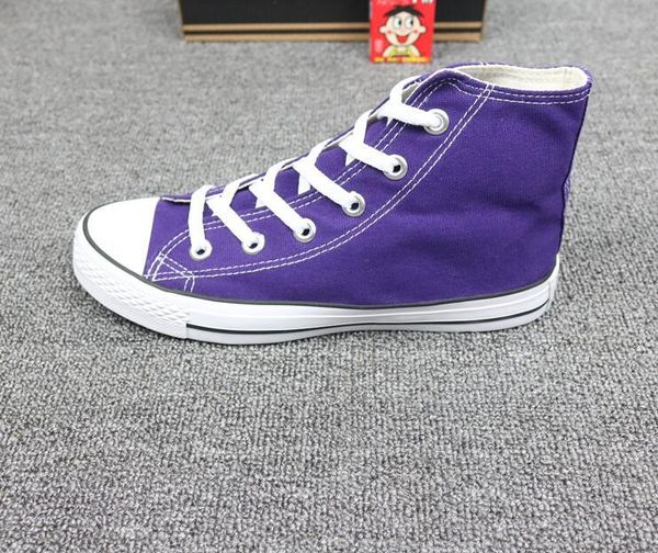 

drop shipping brand new 15 colors all high sports stars low classic canvas shoe sneakers men's women's casual shoes size 35-46, Black