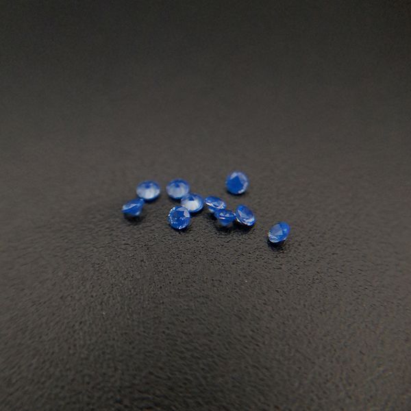 

#221/1 good quality high temperature resistance nano gems facet round 0.8-2.2mm very dark opal sapphire blue synthetic gemstone 2000pcs/lot, Black