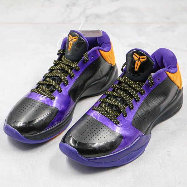 

горячие мужчины баскетбол обувь 8 цвет mamba 5 protro lakers bryant 4s protro увеличить turbo фиолетовый желтый dynasty sneaker кроссовки ch