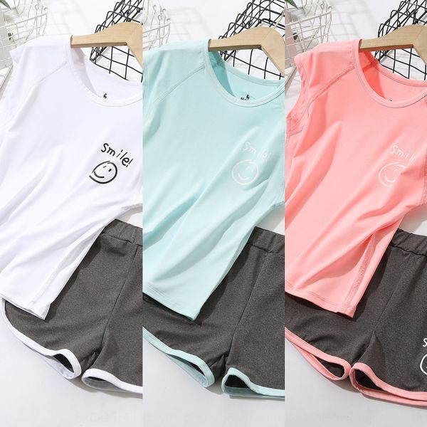 

children's t-shirt shorts set 20201-12 years old children's quick-drying sports t-shirt shorts two-piece fashion