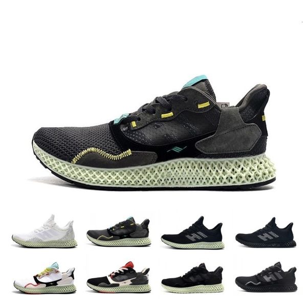 

горячие продажа хендер схема soft ash green mens zx 4000 futurecraft 4d кроссовки кроссовки для мужчин zx4000 carbon мужской спортивный трен