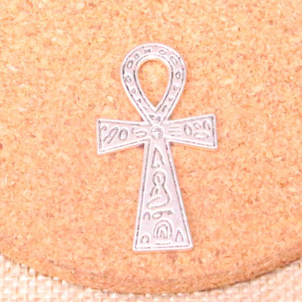 

50pc charm egyptian ankh life ymbol antique ilver plated pendant fit jewelry making finding acce orie 39 21mm