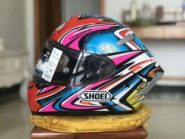 

full face motorcycle helmet x14 pink daijiro- helmet riding motocross racing motobike