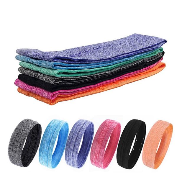 

sweat wicking headband professional running sweatband nonslip breathable moisture for fitness workout yoga tennis sports unisex, Yellow;black