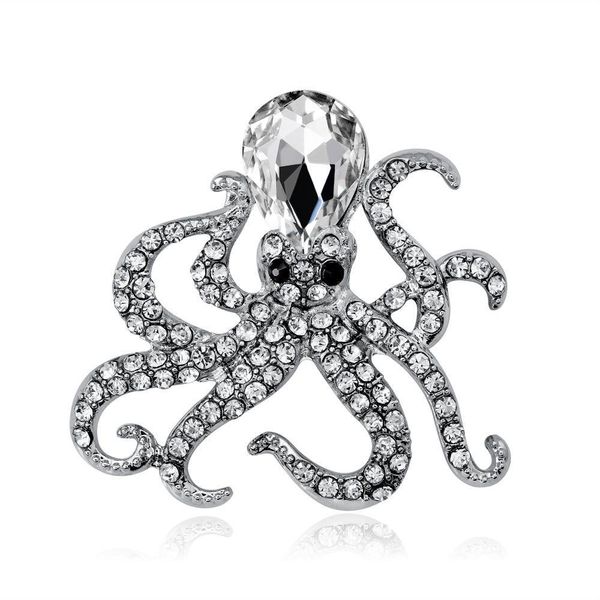

новая океанская серия octopus brooch европейская брошь высокосортная брошь для мужчин и женщин, Gray