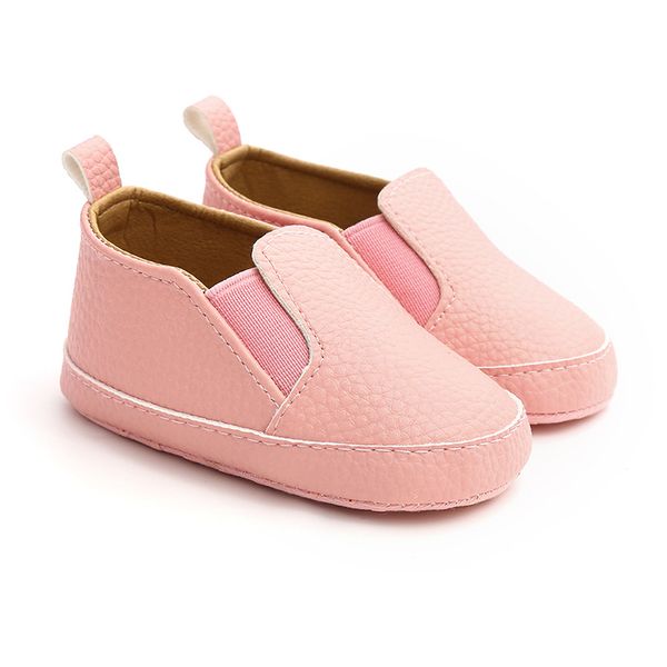 

little girl baby shoes toddler boy shoes elastic band pu girls leather shoes 0-18m scarpe bambina buty dziewczynka, Black;grey