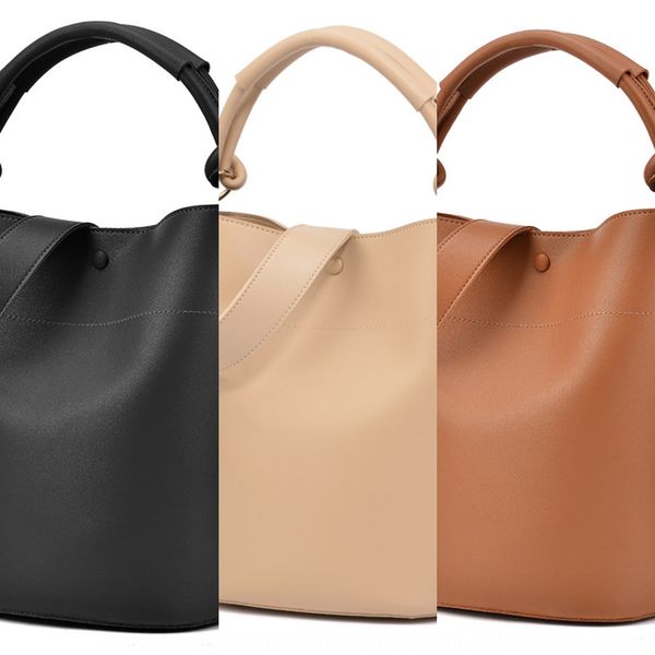 

hand strap women's 2020 wide shoulder strap bucket bag diagonal shoulder bag