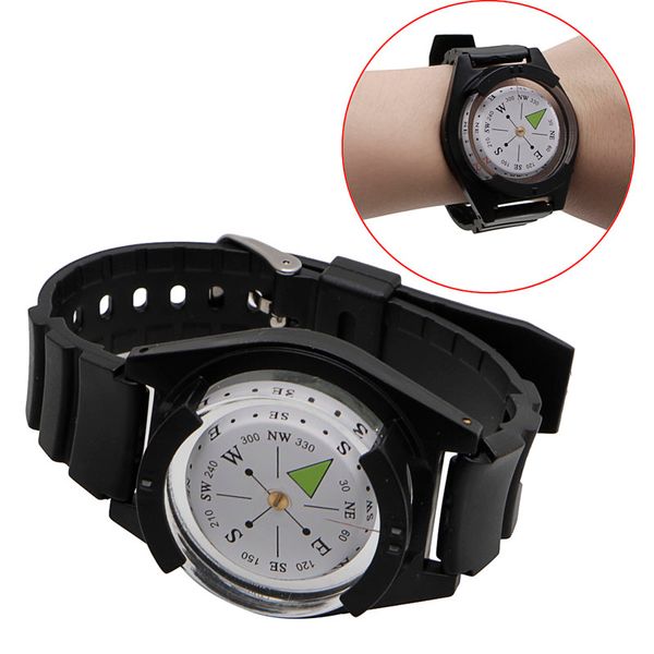 

new wrist compass - military outdoor survival watch strap band bracelet