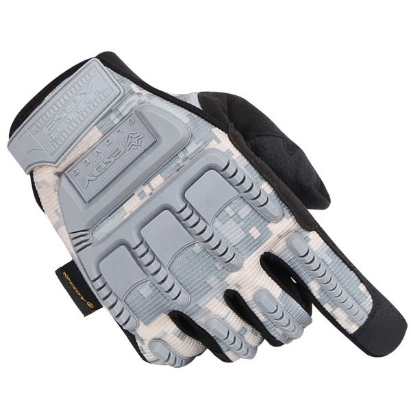 

outdoor cycling shooting anti cut defend full finger gloves tactical camo scratchproof armor protect shell long finger mittens, Black