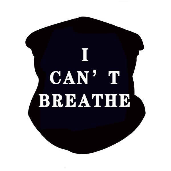 

breathe. can't freud, i i can't breathe. 3d printed magic scarf, Blue;black