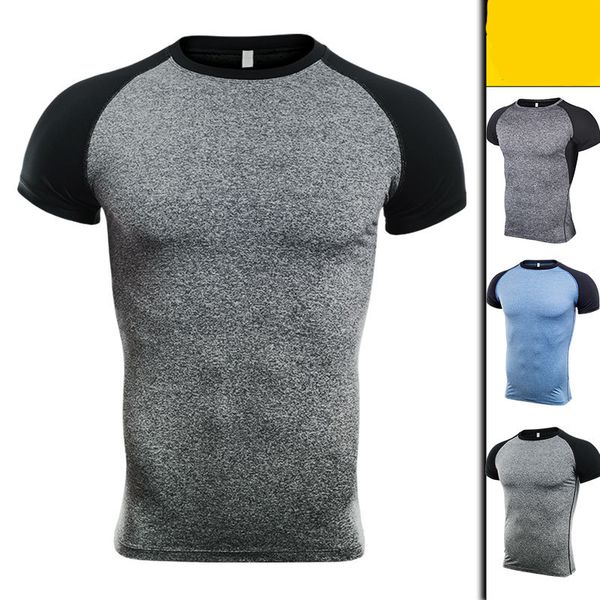 

polyester gym shirts man workout t shirts breathable quick-drying and sweat-absorbing running t-shirt, Black;red