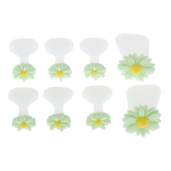

8x daisy flower shape silicone toe separators spacers for nail art pedicure