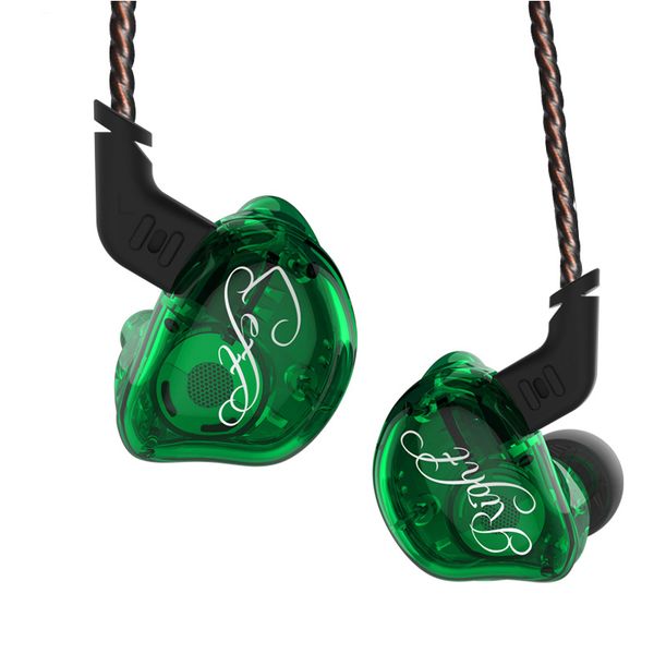 Hybrider dynamischer Kopfhörer KZ ZSR, sechs Treiber, In-Ear-Kopfhörerarmatur und Headset, HiFi-Bass, mit ersetzten Kabeln, geräuschunterdrückende Ohrhörer