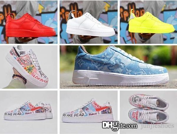 

2019men women athletic vlone ultra 1 low kate neaker triple black white graffiti ca ual trainer kateboard hoe