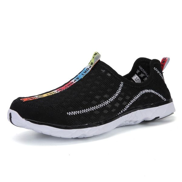 

dark red summer men aqua shoes mesh breathable outdoor sport beach shoes surf exercise light flats water skin shoes plus size