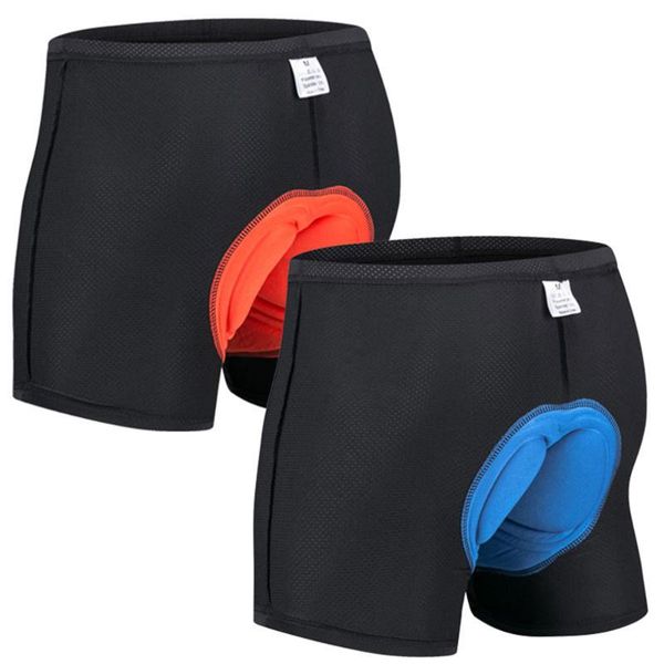 

men women cycling shorts 3d silicone sponge cushion high elastic breathable comfortable underwear riding bike sports short pants, Black