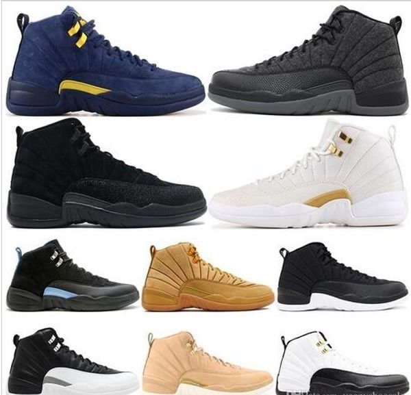 

cny winterized 12 xii 12s mens basketball shoes paris bordeaux gym red flu game wolf grey athletic sports sneakers 40-47