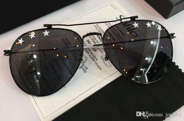 

stars studed pilot sunglasses black frame sonnenbrille gafas de so designer sunglasses glasses new with box, White;black