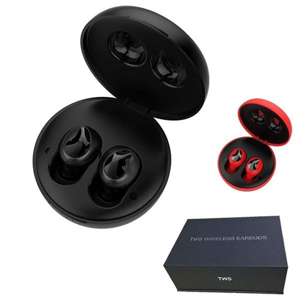 

Xi9 TWS Twins Mini Wireless Bluetooth Earphones V5.0 Stereo Portable Earbuds Sport Headset With Charging Box Socket Mic For Smart Cell Phone