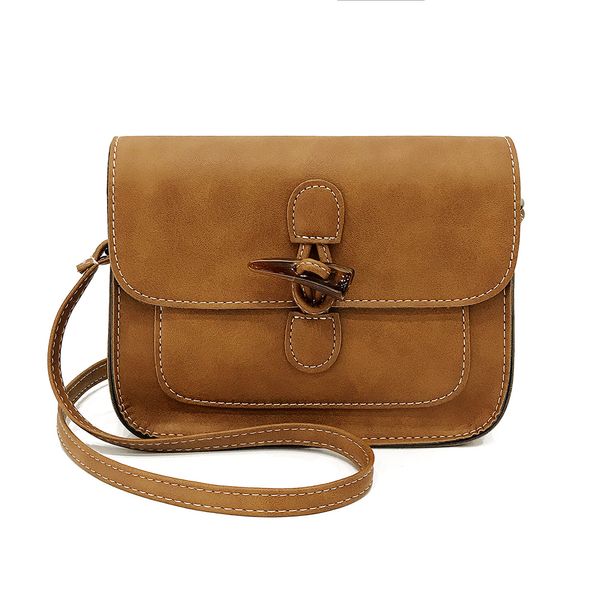 

brown leather crossbody bag women fashion design vintage shoulder bag handbag small women bolsa feminina luxo