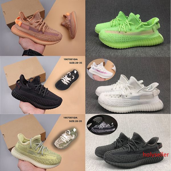 

kid kanye shoes big kids children boys girls trainers sneakers black clay antlia lundmark synth static reflective youth kid sports shoes