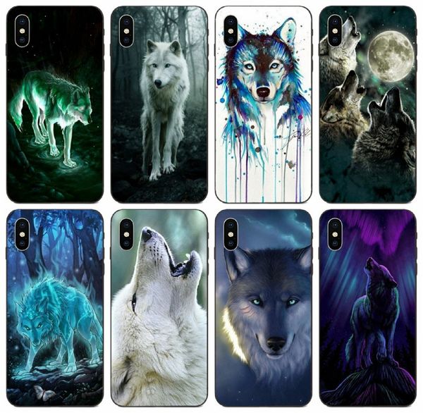 

[tongtrade] animal lone wolf wisdom moonlight lovely excellent case for iphone 11 pro x xs max xr 8s 8 7s plus galaxy j1 huawei mate 20 case