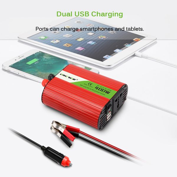 

car inverter 400w dc 12v to ac 110v power inverter modified 5v output sine wave power sturdy car charger adapter converter