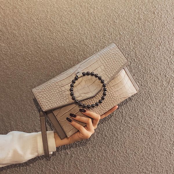 

lilen fashion new chain shoulder messenger bag retro crocodile pattern multifunctional clutches