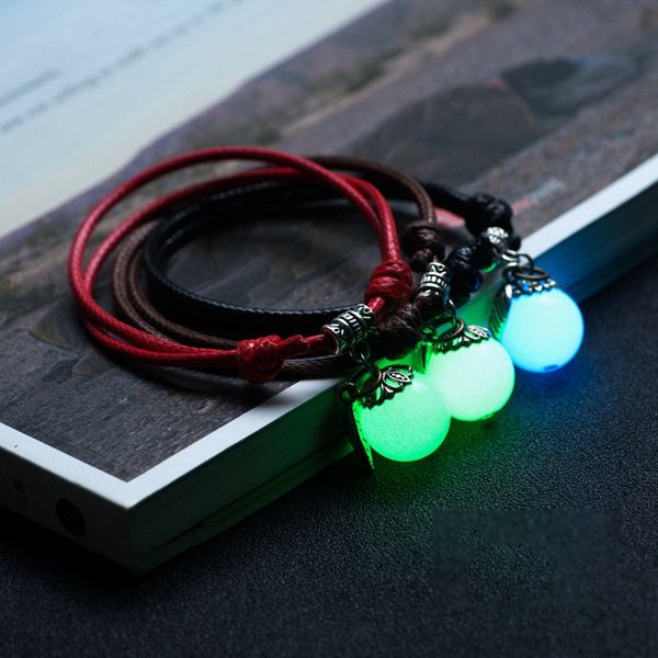 

новая мода rope chain светящиеся бусины браслеты для женщин браслет femme 2019 аксессуары шарм ювелирные подарки женщина ювелирные изделия, Black