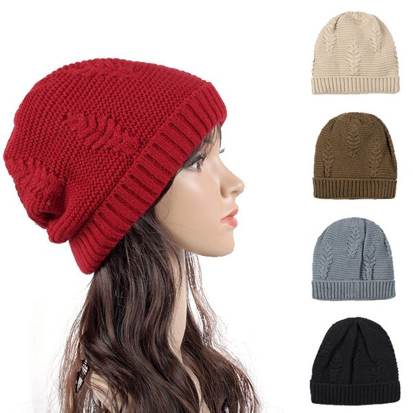 Designe Knitting Pattern Sport Cable Beanies Hats Winter Warmer Rib Hats For Adults Mens And Womens Yarn Thick Snow Caps Gorro Gorras Cheap Hats Women