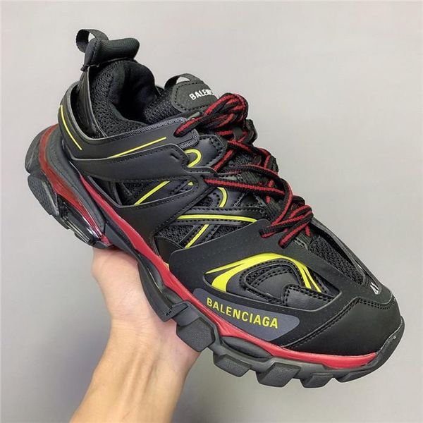 

three generations of paris daddy platform shoes 3.0 men and women couples led lights glow popular womenss shoes casual menss shoes 11, Black