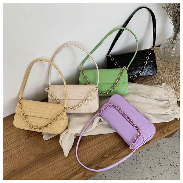 

design female alligator handbags simple underarm bag square shoulder bag crossbody messenger bags ladies purse