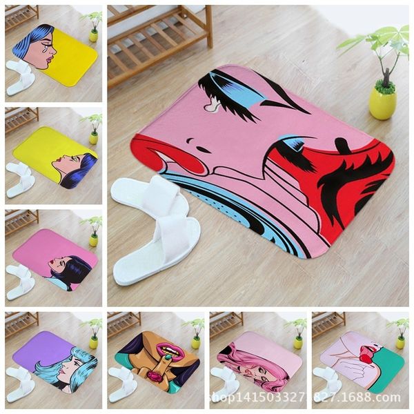 

comic girl pattern home furnishing bedroom in front of the door non-slip land pad carpet mixed batch