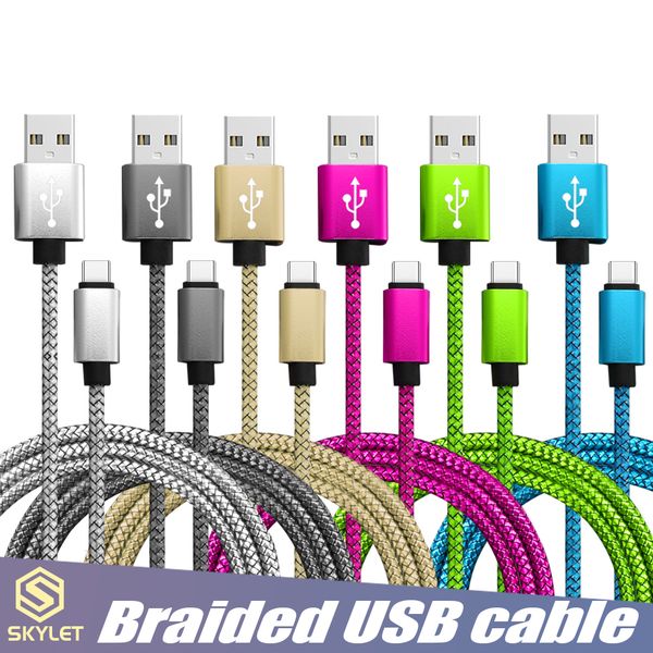 Cavi USB SKYLET Cavi telefonici per sincronizzazione dati a ricarica rapida Tipo C Micro USB per telefoni cellulari universali