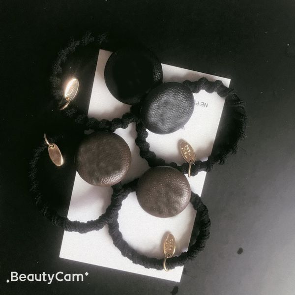 

высокая эластичная овечья веревка волос веревка резинкой хвостик студентов кожаный чехол ручные украшения 10 шт. / лот, Pink