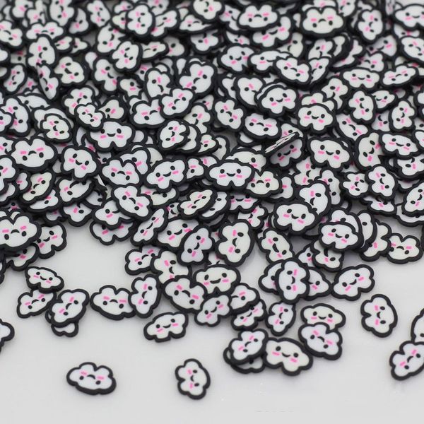 

20g / lot усмешка облако ломтики sprinkles для slime товары игрушки полимерная глина подвески аксессуары дополнение для fluffy ясно slime