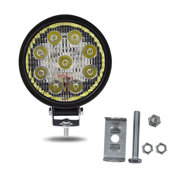 

universal round led work light lamp blue aperture waterproof 9-85v parts set kit