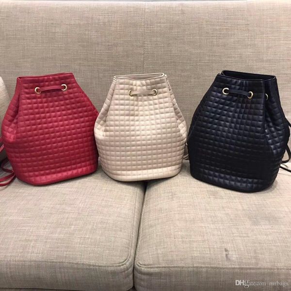 

c home 188373 backpack luxury big designer ladies shoulder bag leather rhombic decoration travel tourism must-have ladies bucket backpack