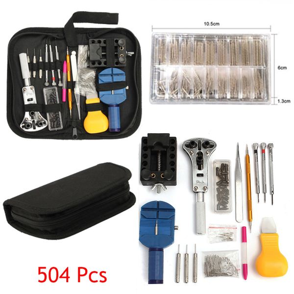 

professional grade quality 504pcs watch repair tools back case pin link spring strap remover opener tool kit set ing