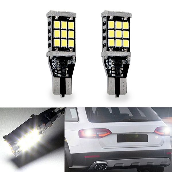 

2x t15 t16 w16w led reverse light bulb 920 921 912 canbus 2835 21smd highlight led backup parking light lamp bulbs dc12v