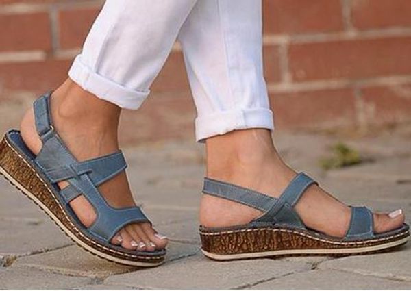 

yeeloca 2020 sandals soft bottom wedges shoes for woman heels sandals beach chaussures ze69, Black