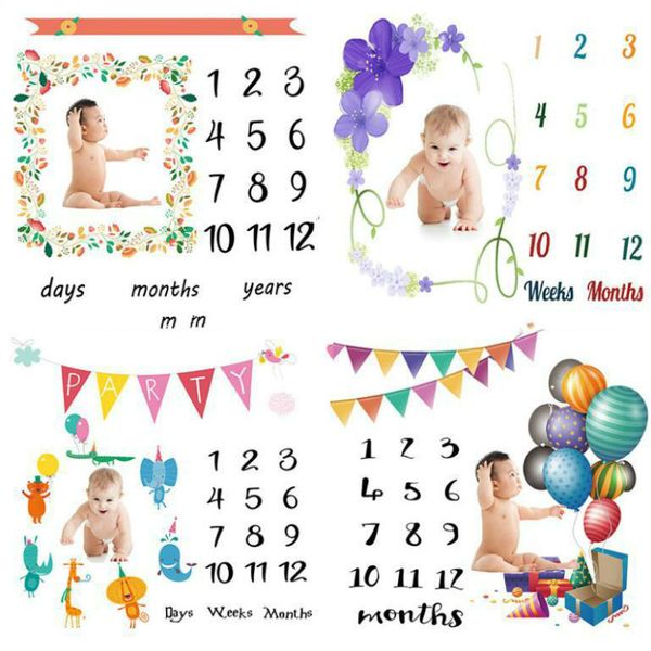 

blankets & swaddling herbabe 12monthly baby milestone blanket born pography props po wraps shooting accessories pograph studio background