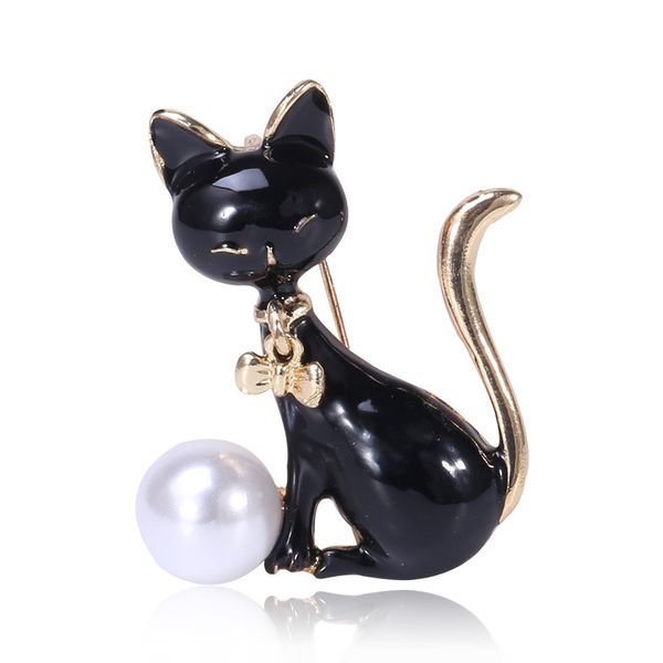 

zhang black kitten brooch noble ceremony banquet observance of, Gray