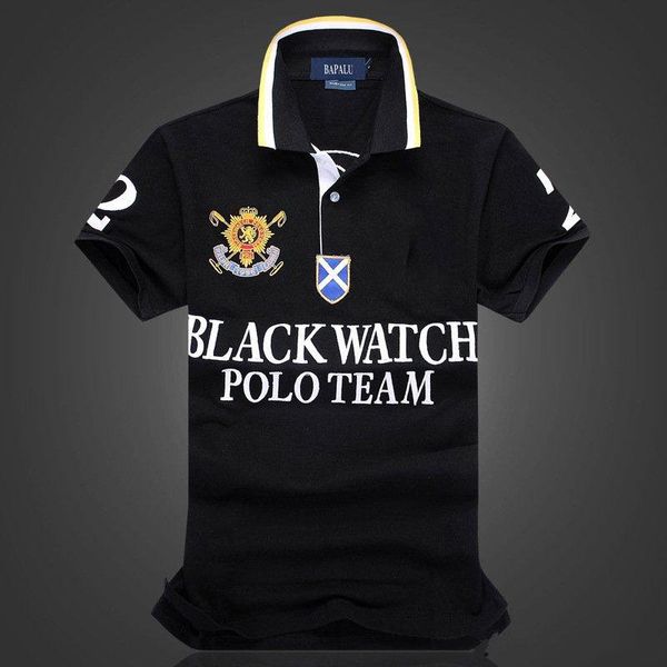 

summer force air models in high men's new color new short explosion polo polos sleeve winter one shirt embroidery mcldi, Black