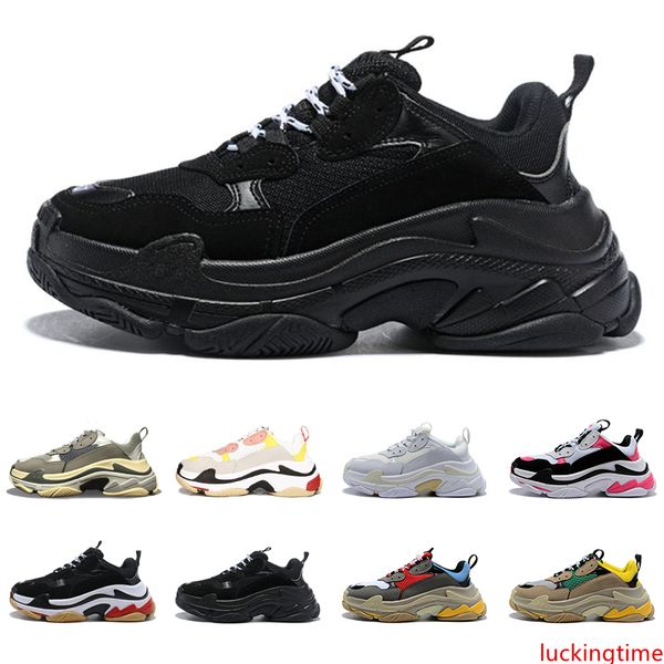 

2020 triple s 20fw men women fashion luxury designer shoes platform sneakers black bred white green grey mens trainer casual vintage shoe
