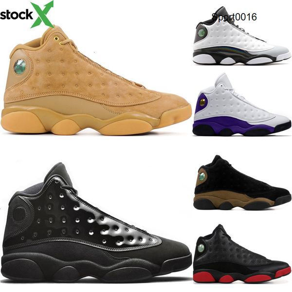 

new arrive 13 wheat men basketball shoe 13s cap and gown court purple black cat chicago grey toe dirty bred bred mens sneakers